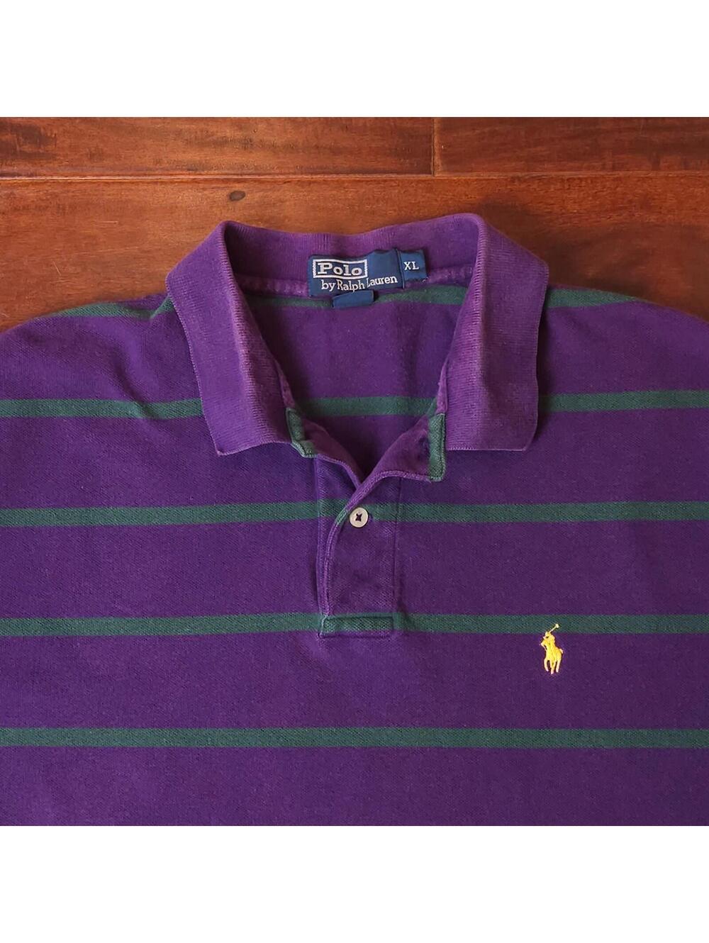 Vintage Y2K Polo by Ralph Lauren Bold Striped Short Sleeve Polo Shirt Men's XL
